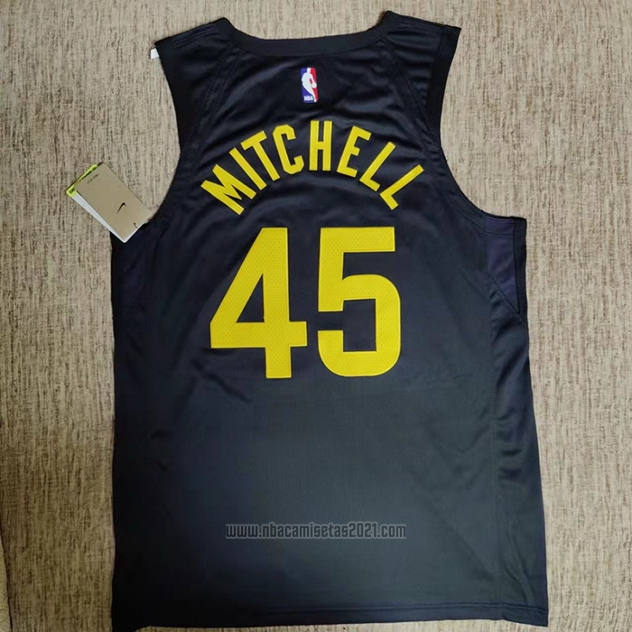 Camiseta Utah Jazz Donovan Mitchell #45 Statement Autentico 2022-23 Negro